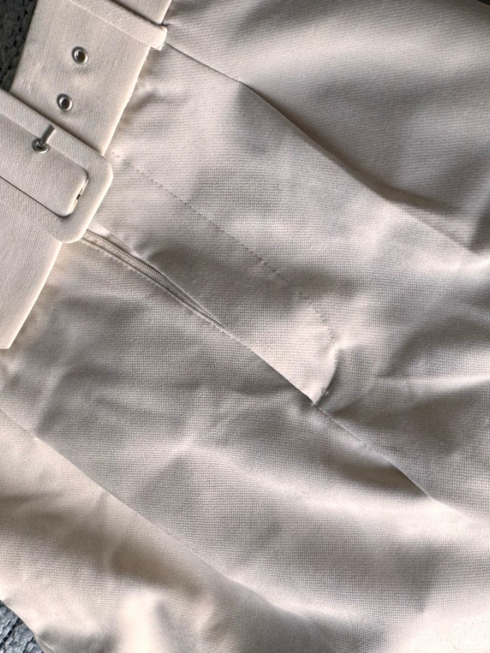 Cream High Waist Wide Leg Pants - Picture 7 of 7